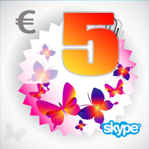 点击购买skype点数5欧元充值卡