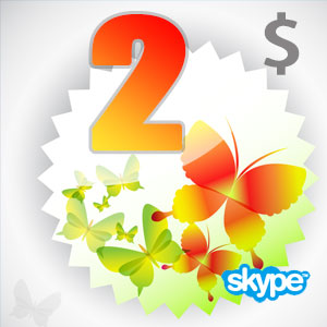 点击购买skype点数2美元充值卡