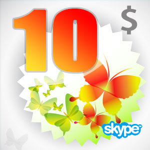 点击购买skype点数10美元充值卡