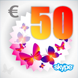 点击购买skype点数50欧元充值卡