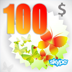 点击购买skype点数100美元充值卡