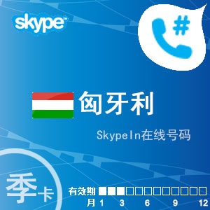 点击购买skypein在线号码匈牙利季卡充值卡